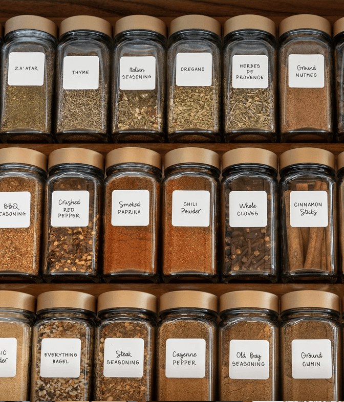 Neat spice jars